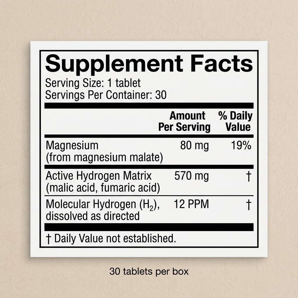 Hydrova Molecular Hydrogen Tablets