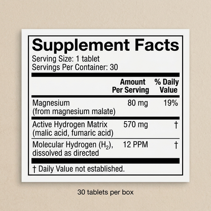 Hydrova Molecular Hydrogen Tablets